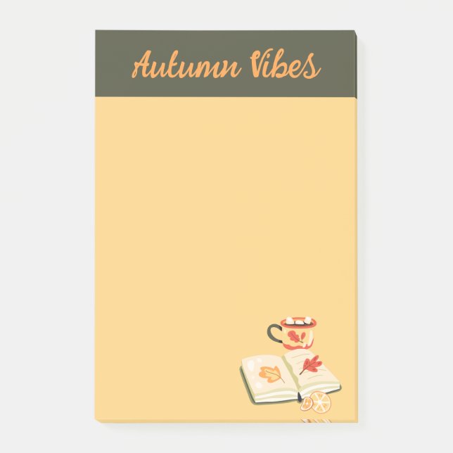 Cosy Autumn Vibes Post-it Notes (Front)