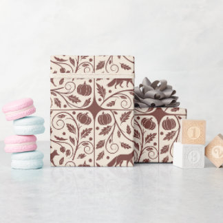 Cosy Autumnal Wrapping Paper