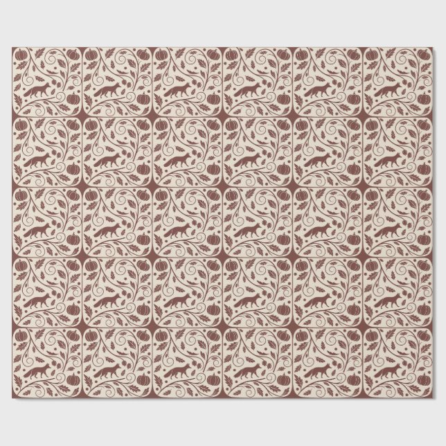 Cosy Autumnal Wrapping Paper (Flat)