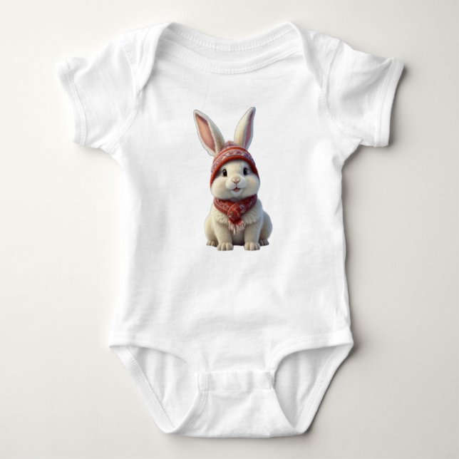 Cosy Baby Bunny Bodysuit (Front)