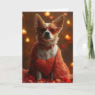Cosy Basenji Valentine's Day Card