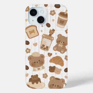 Cosy Bear Cafe iPhone 15 Case