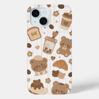 Cosy Bear Cafe iPhone 15 Case