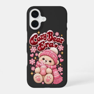 Cosy Bear Era Cute Pink Christmas iPhone 16 Case