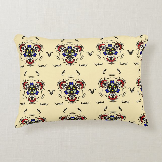 Cosy Beige Mandala Decorative Cushion (Front)