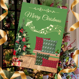 Cosy Bench Merry Christmas Foil Holiday Card