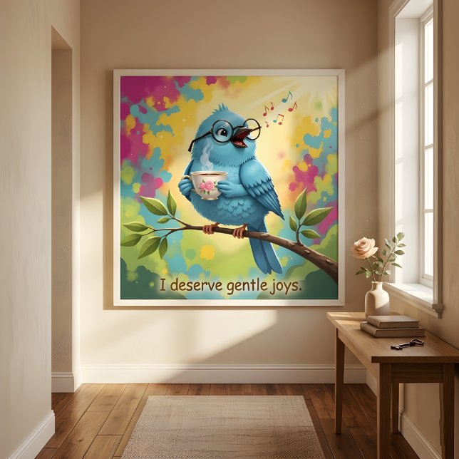 Cosy Bird Aesthetic Glossy Poster   (Creator Uploaded)