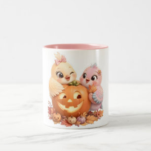 Cosy Bird Friends Halloween Mug