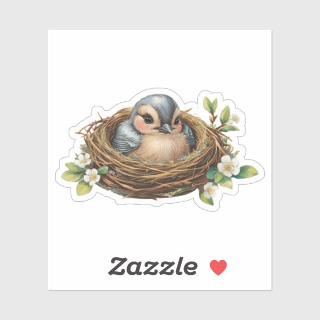 Cosy Bird Nest Sticker (Sheet)