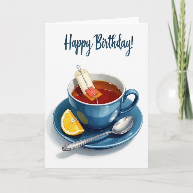 Cosy Birthday Beverage Card (Front)