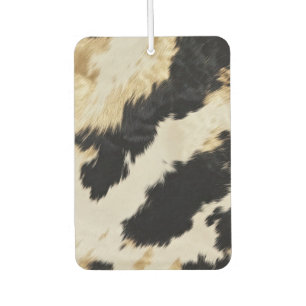 Cosy Black Cream Gold Southwest Cowhide Car Air Freshener