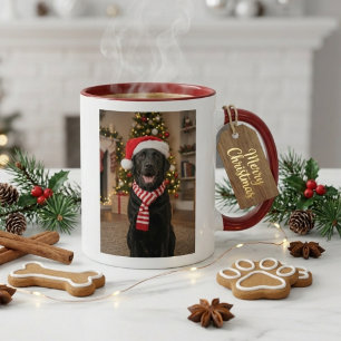 Cosy Black Lab Happy Howlidays Christmas Mug