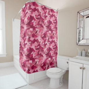 Cosy Blush Pink Camouflage Blanket for Stylish Com Shower Curtain