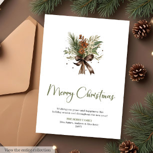 Cosy Boho Rustic Watercolor Greeting Card