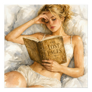 Cosy Book Lover Aesthetic Art Photo Print