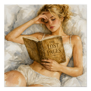 Cosy Book Lover Aesthetic Art Poster