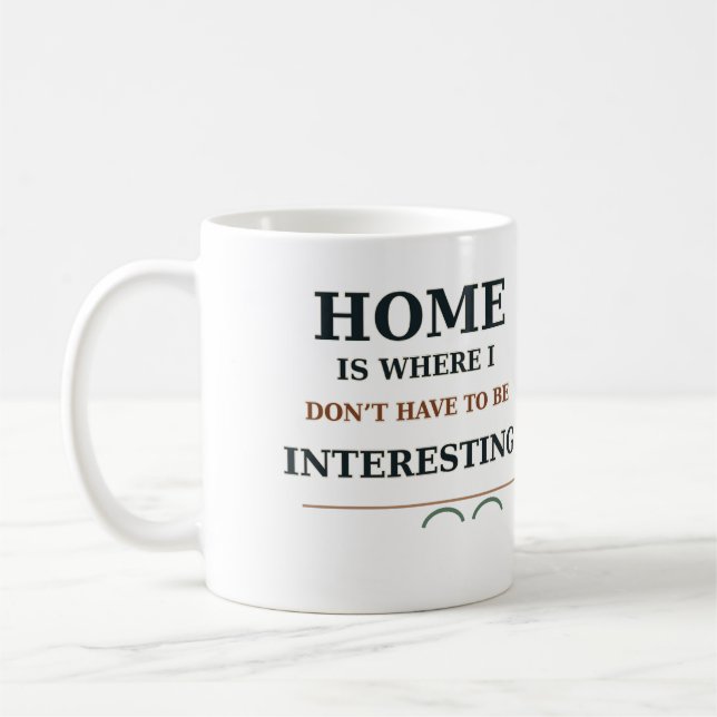 Cosy Book Lover Cat & Funny Introvert Coffee Mug (Left)