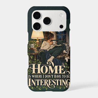 Cosy Book Lover Cat & Funny Introvert iPhone Case