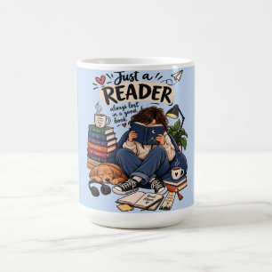 Cosy Book Lover Reading Illustration Coffee Mug