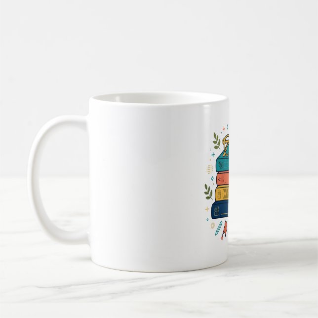 Cosy Book Stack Tea Cup Bookish Gift (Left)