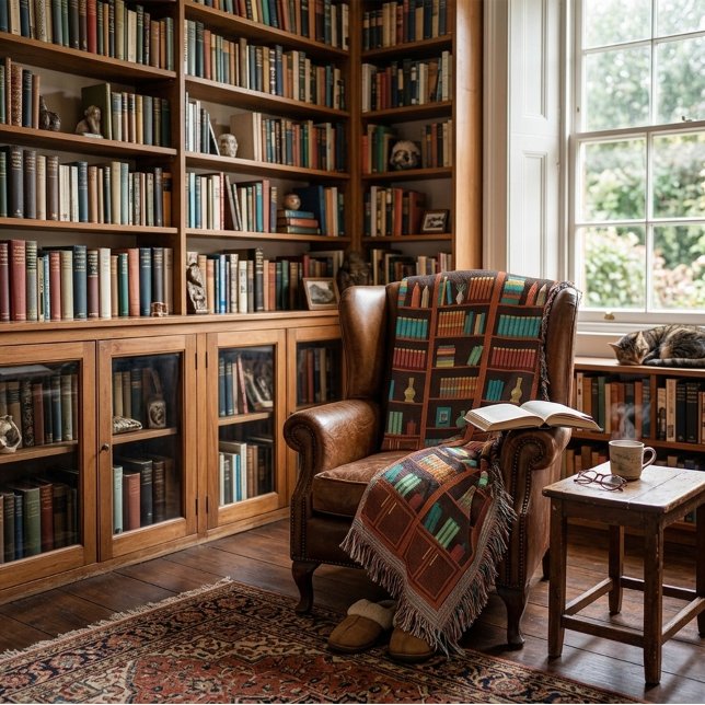 Cosy Bookshelves Throw Blanket  (Creator Uploaded)