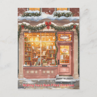 Cosy Bookstore Christmas Holiday Greeting