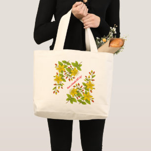 Cosy bright floral  large tote bag