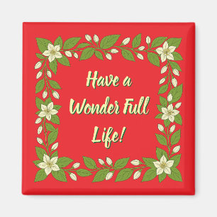 Cosy bright floral  magnet