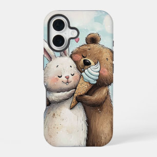 Cosy Bunny & Bear Ice Cream Love Anime Phone Case