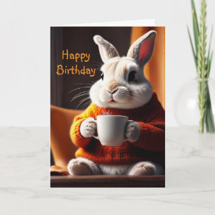 Cosy Bunny Birthday Card