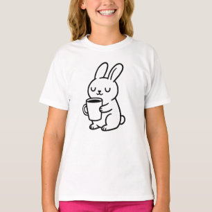 Cosy Bunny Coffee Doodle T-Shirt