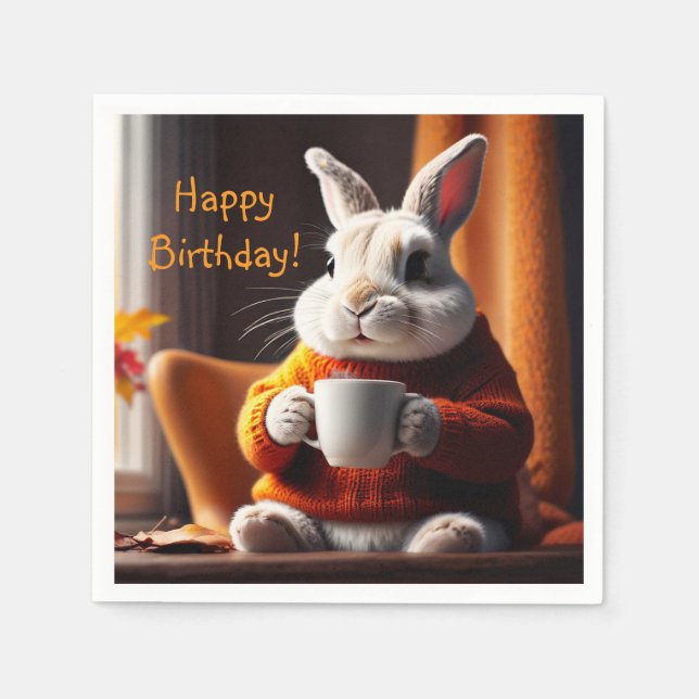 Cosy Bunny Napkin (Front)