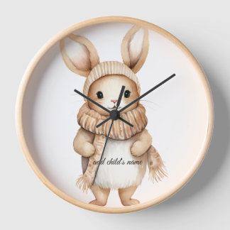 Cosy Bunny Wall Clock