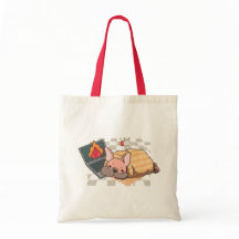 Cosy Burnout Bulldog Aesthetic Tote Bag