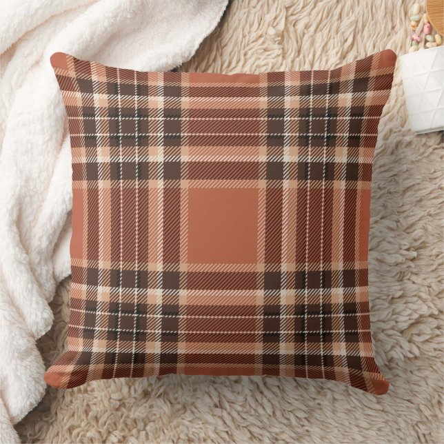 Cosy Burnt Orange Throw Pillow (Blanket)