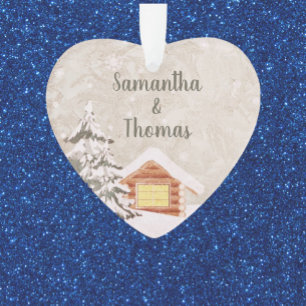 Cosy Cabin Home Winter Tree Ornament