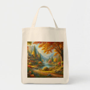 Cosy Cabin In The Woods Tote Bag