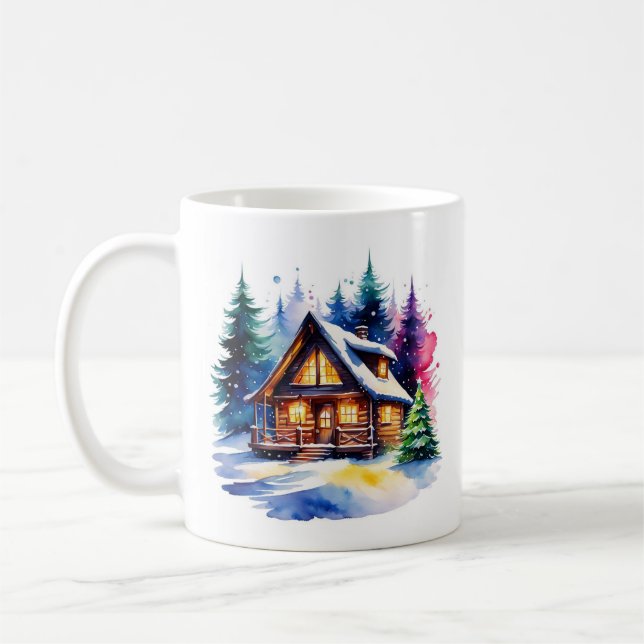 Cosy Cabin Personalised Mug (Left)