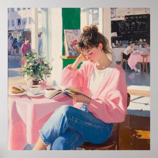 Cosy Café Daydream: Charming Art Poster