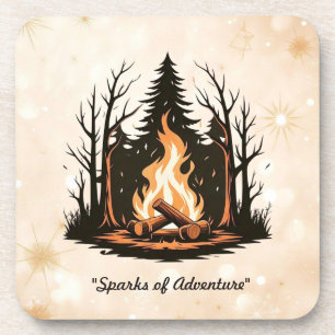 "Cosy Campfire Illustration" Coaster