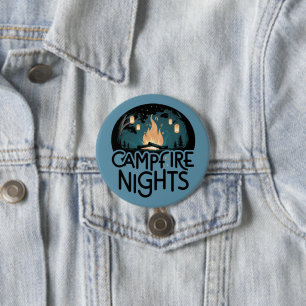 Cosy Campfire Nights Rustic Outdoor Adventure 7.5 Cm Round Badge