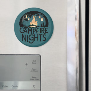 Cosy Campfire Nights Rustic Outdoor Adventure Magnet