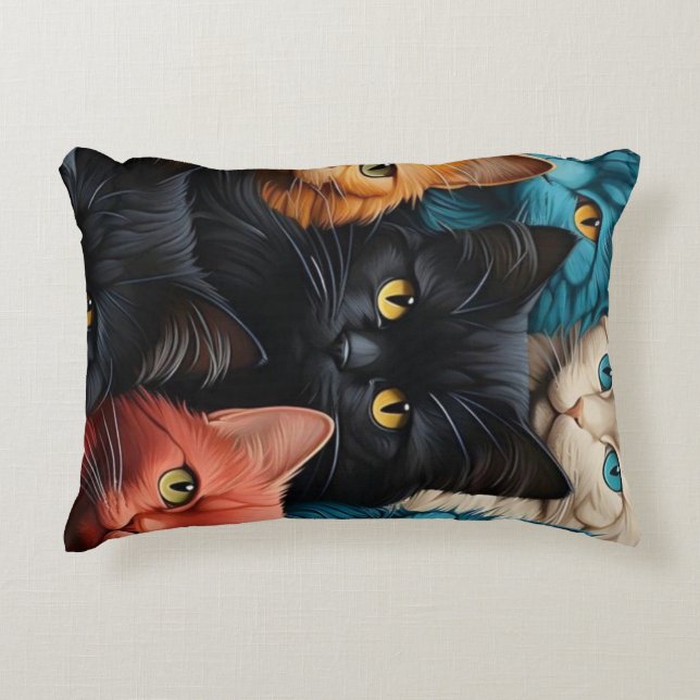 Cosy Cat Cuddle Decorative Cushion (Front)