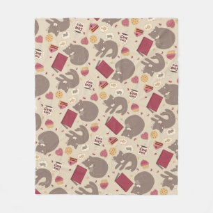 Cosy Cat Lovers Collage Fleece Blanket