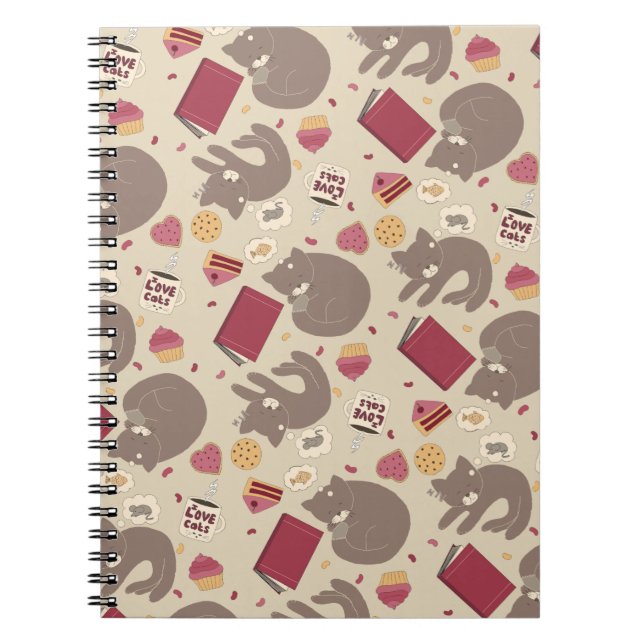 Cosy Cat Lovers Collage Notebook (Front)