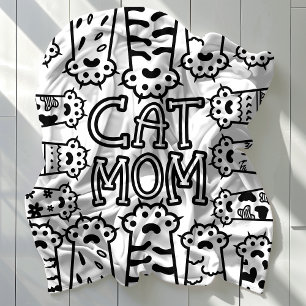 Cosy Cat Mum for Cat Lovers Fleece Blanket