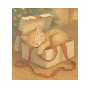 Cosy Cat Nap Christmas Notepad