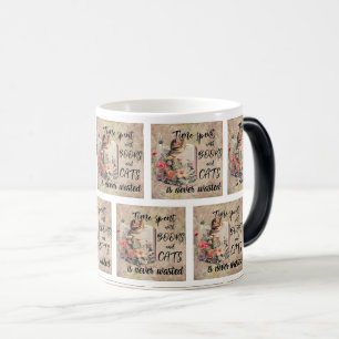 Cosy Cats and Books Design Magic Mug