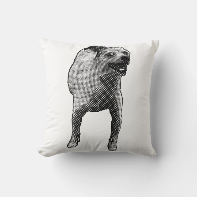 Cosy Chair, Cheerful Pup Cushion (Front)