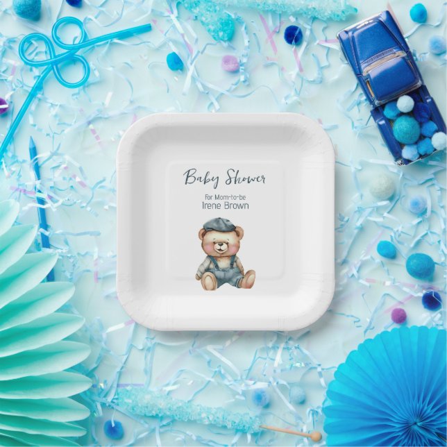 Cosy Charming Baby Shower Paper Plate (Party)
